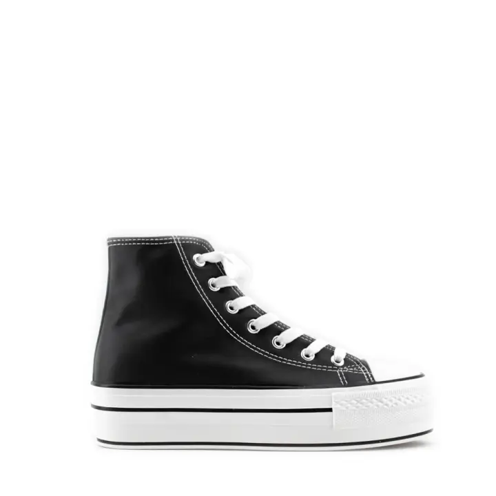 MODELISA Zapatilla De Polipiel Plataforma Cordón Estilo Casual Mujer - 1