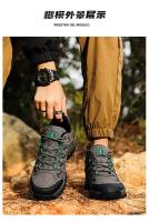 Zapatos De Senderismo Para Hombres Comodidad Antideslizante Suela Gruesa Resistente Al Desgaste Zapatillas De Moda Para Caminar Con Laces - details 0