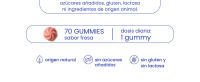 Jelly Pills Gominolas de Calcio Niños + Vitaminas D3 y K2 + Probióticos - 70 Gummies Veganas para 2 meses - Sin Azúcares Añadidos - Sabor Fresa Natural - Para Crecimiento y Huesos - details 3