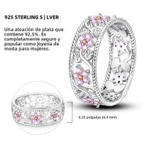 Anillo Anillo De Plata 925 Para Mujer Con Corazón Rosa Azul Sol Estrella Luna Crossover Anillo Ancho Joyería De Fiesta Regalo De Cumpleaños - details 22