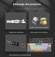 TECLADO MECÁNICO GAMING REDRAGON L61-B RGB USB Mini 61 Teclas Para Jugador Con Bolígrafo De Mano Grande 1.2X Mayor Tecladillo Ergonómico Para PC Y Laptop - details 12
