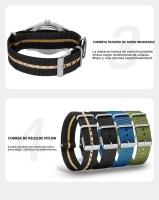 Reloj De Campo Para Mujer TPW 2026 Luminoso 38mm Fácil De Leer Con Correa De Tela Mostrador De 24 Horas Fecha Función Día Movimiento De Cuarzo - details 25