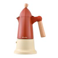 Cafetera Safari de Aluminio para 6 Tazas - Colores Rojo y Crema - Mango de Madera de Haya - Fácil de Limpiar - No Apto para Lavavajillas - Diseño para Amantes del Café - Marca United Colors Of Benetton - details 2