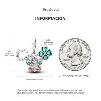 Encanto De Mariposa Plateado En Plata Con Circonia Bola Redonda Colgante Para Pulsera O Collar DIY Joyería De Moda Irregular - details 126