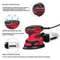 Sándwich Eléctrico Compacto Con Colección De Polvo 13000 OPM 220W 1.6Amp Con 20PCS De Papel De Sándwich Y Caja De Polvo Transparente Para DIY En El Hogar - details 11