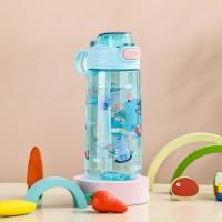 Botella De Agua 550ml Con Tapa De Cerradura Segura Y Pajita Para Niños Dibujos Animados Resistente a Fugas Para Camping Viajes Y Exteriores - details 8