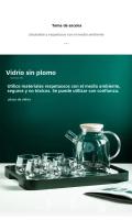 Tetera De Vidrio Borosilicato Transparente Resistente Al Calor Gran Tetera Clara Para Té Puér Kettle Con Taza Para Oficina Y Hogar - details 2