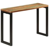 vidaXL Mesa consola y hierro 110x35x76 cm en material madera maciza de mango/Madera maciza de mango rugosa/madera maciza reciclada | estructura resistente ideal para salón dormitorio o estudio - details 2