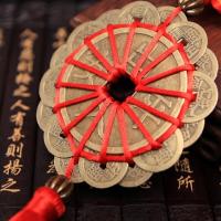 Colgante De Feng Shui Amuleto De Suerte Con Monedas Chinas Decoración De Pared Para El Hogar Cura Para La Riqueza Carrera Y Salud - details 3