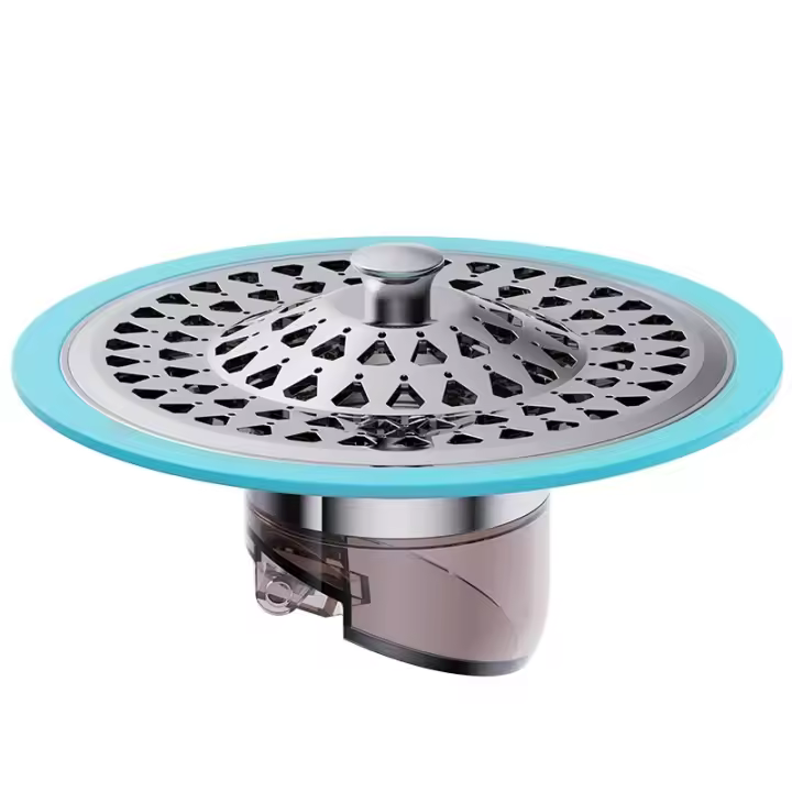 Tapa De Desagüe De Piso Anti Olores Y Previene Insectos 304 Acero Inoxidable Accesorios De Baño Filtro Desagüe Removible Para Basin - 1