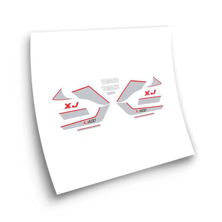 Kit de Pegatinas compatibles con moto carretera Yamaha XJ 600 Roja 1987 1990 - 1