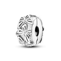 Encanto De Mariposa Plateado En Plata Con Circonia Bola Redonda Colgante Para Pulsera O Collar DIY Joyería De Moda Irregular - details 100