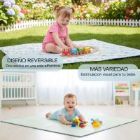 BATHBY Alfombra Bebé Plegable Impermeable Acolchada 1cm Reversible con Números y Letras para Gatear y Jugar - details 2