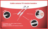 Banner - Cable antena de TV de 80 Ohm con ferrita