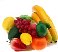 Decoración De Frutas Artificiales 10/11 PCS Banana Grape Lemon Kiwi Orange Apple Peach Strawberries Para El Hogar Material PE - details 7