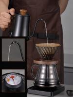 Cafetera Con Tapa Y Termómetro De Acero Inoxidable 304 Escala Clara Mango De Madera Sólida De Alta Calidad Utensilios De Café Hechos a Mano 500ML - details 6