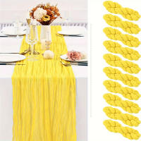 Corredor De Mesa Semi Transparente De Gauze Para Boda Fiesta De Cumpleaños Baile De Primavera Navidad Decoración De Banquete - details 36