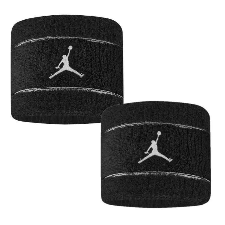 Muñequeras Jordan Wristbands Pack 2 Terry Negro J1004300941Os - 1