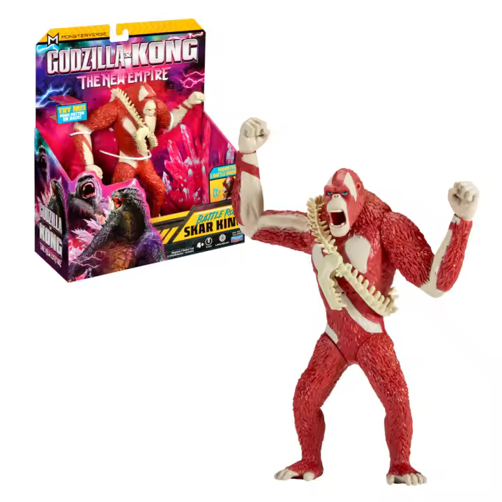 Monsterverse - Figura Battle Roar Skar King basada en la película de Godzilla vs Kong, Botón en la Espalda para Activar Sonido, Figura Detallada de 18 cm, +3 años, Famosa (MN305200) - 1