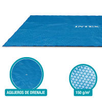 INTEX - Cobertor solar piscina rectangular, 549x274 cm, reduce la evaporación del agua, conserva la temperatura, con orificios de drenaje - details 3