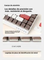 Teclado Mecánico EWEADN MK68 Inalámbrico 3 Modos Bluetooth Mini Silentes 68 Teclas Keycaps PBT Set De Teclado Y Ratón Para Oficina Y Gaming Regalos Para PC - details 4