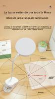 Lámpara De Mesa LED Recargable USB Con Abrazadera Plegable Luz Nocturna Táctil De 3 Modos Con Protección Ocular Para Estudio - details 12