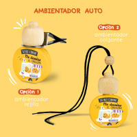 Ambientadores 360 - Pack de 3 Ambientadores Coche 2en1 The Fruit Company | Aroma Frutal, Absorbe Olores, Sin Alcohol, Extractos Naturales | Rejilla o Colgante | Larga Duración +45 Días - details 0