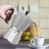 【APTO INDUCCION】Cafetera Italiana de Aluminio para Espresso, Cafetera Clásica de Fogón con Válvula de Seguridad y Mango Antiescaldaduras, Incluye Junta de Silicona, Disponible en 1, 3, 6, 9 y 12 Tazas, Apta para Inducción, Color Plata - details 2