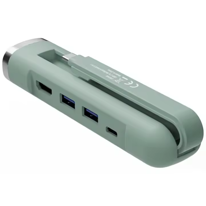 Ewent EW1148 base para portátil y replicador de puertos Alámbrico USB 3.2 Gen 1 (3.1 Gen 1) Type-C Verde - 1