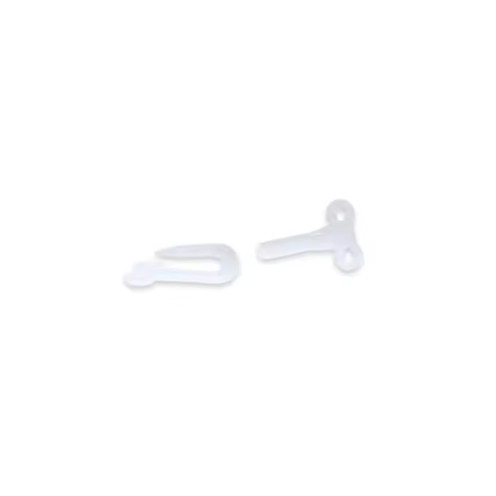 Ganchos de Riel de Cortina Ganchos de Cortina de Plástico Blancos paquete de 50 uds. Corchete coser 2 ojales - 1
