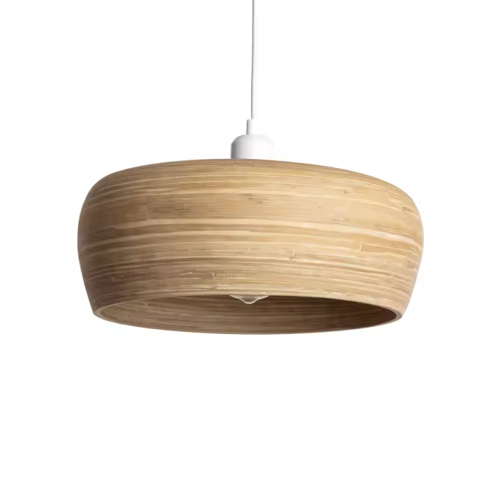 Ledkia Lámpara Colgante Bambú Shuka Sari ILUZZIA Trenzado Natural - 1
