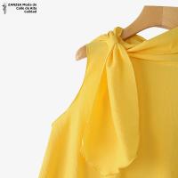 ZANZEA Camiseta Para Mujer Verano Tops 2025 Sólida Sin Mangas Asimétrica Casual Suelta Con Cuello Redondo Y Scaro - details 6