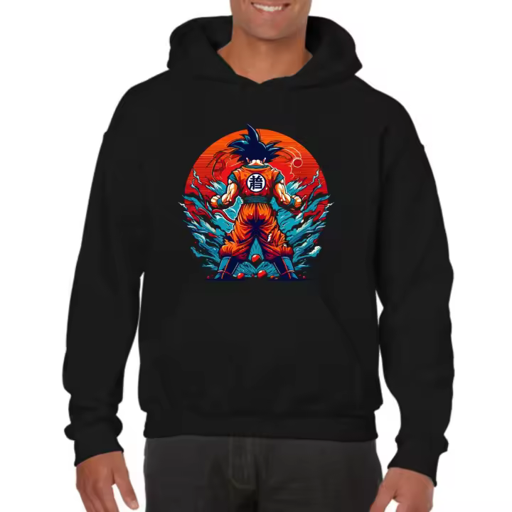 The Fan Tee Sudadera Con Capucha de HOMBRE Dragon Bola Ball Goku Vegeta Piccolo Gohan Super Buu Saiyan 404 - 1
