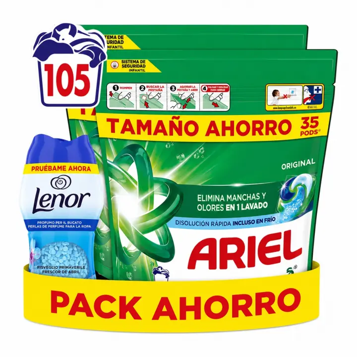 ARIEL Pods Original 132 o 105 Lavados + Perlas 150 gr - 1