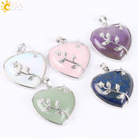 Collar Colgante De Gota De Agua Con Piedra Natural Para Mujer Perla Ovalada De Amatista Rosa Cristal Colgante De Moda H633 - details 4