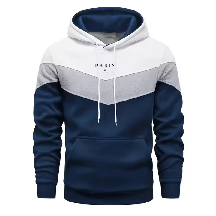 Suéter De Punto Con Capucha Para Hombres De Otoño E Invierno De Marca PARIS Estilo Deportivo Cuello Sin Cierre Talla S-4XL Colores Variados - 1