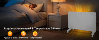 AIGOSTAR Calefactor Bajo Consumo,Convector Eléctrico Panel de Vidrio Ultra Fino. Conexión Wi-Fi, Temporizador de 24 h, 3 modos, Pantalla LED Táctil. Programable. (2000W - WIFI) - details 2