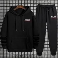 Conjunto De Ropa Deportiva Para Hombre 2025 Prenda Esencial Con Sudadera Y Pantalones Para Comodidad Diaria Otoño Invierno Estilo París - details 9