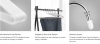 SONGMICS 20 Unidades Perchas para Pantalones, de Metal Cromado, Antideslizantes, 38 x 13 cm, Ahorro de Espacio, Blanco - details 2