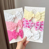 3Pcs/lot Headband Para Bebés Suave Con Gran Lazo Accesorios De Peluca Para Niñas Infantiles Nylon Cabeza De Muñeca Vestimenta - details 1