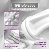 Copa De Masturbación Para Hombres Con Succión Telescópica Y Calor Juguetes Sexuales Vaginas Autoestimuladoras Para Adultos 18+ Material TPE - details 1