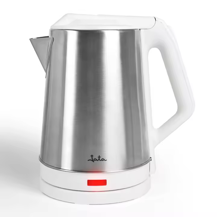 JATA JEHA1723 - Hervidor Agua Electrico de 2 L. 1500 W. Máxima rapidez de ebullición. Cuerpo de acero inox. Jarra sin cable. Tapa abatible. Indicador de nivel de agua - 1