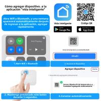Sensor De Temperatura Y Humedad Bluetooth Tuya Con Pantalla LCD Mini Higrómetro Inteligente Control Remoto Por App Para El Hogar - details 15
