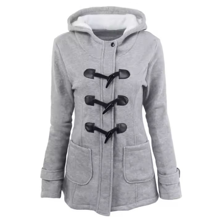 Abrigo Casual Para Mujer Con Capucha Cierre De Cremallera Outerwear Estilo Básico De Poliéster Talla 5XL Colores Variados - 1