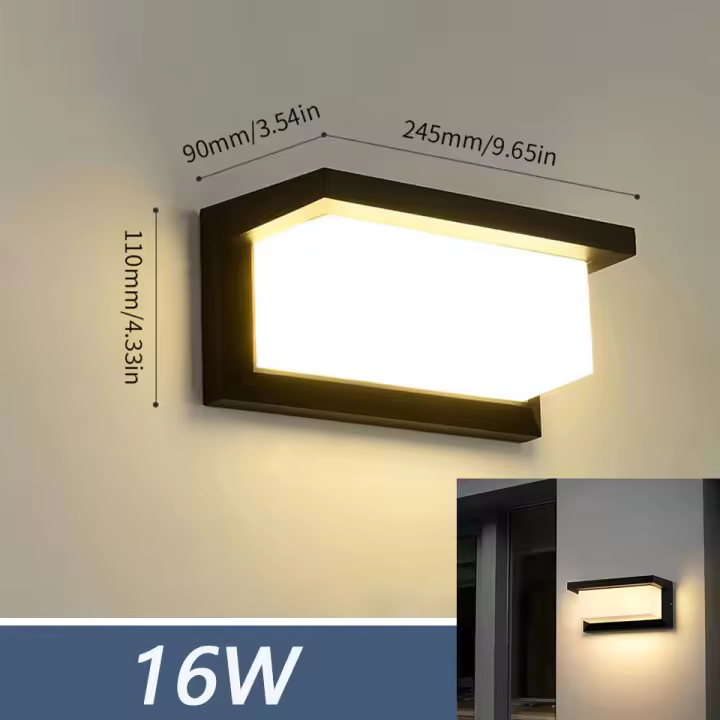 Lámpara De Pared Exterior LED Impermeable IP66 Con Sensor De Movimiento Iluminación Moderna Para Porche Balcón Jardín - 1