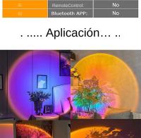 Lámpara De Noche Bluetooth Proyector De Puesta De Sol Luz Arcoíris Para Decoración De Habitación Luz De Ambiente Redonda Para Mesa - details 6