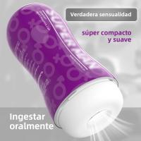 Copa De Masturbación Para Hombres Con Succión Telescópica Y Calor Juguetes Sexuales Vaginas Autoestimuladoras Para Adultos 18+ Material TPE - details 2