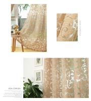 Leejoom Cortinas De Ojolet Lujo Europeo Para Sala De Estar Floral Jacquard Tulle 1PC Translúcida Para Ventana Estilo Jaquear - details 3