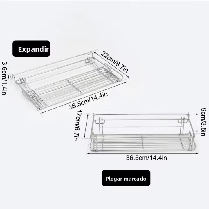 Cesta De Almacenamiento Portátil Plegable Para Mesa De Escritorio Y Camping Organizador De Escritorio De Aluminio - 1