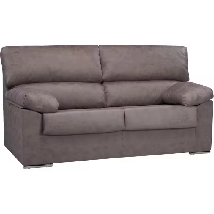 MOBELCENTER - Sofá 3 Plazas Rub Tela Magnol Cemento Microfibra algodonada, Color Gris, Medidas: Ancho: 180 cm x Fondo: 85 cm x Alto: 100 cm (1439) - 1